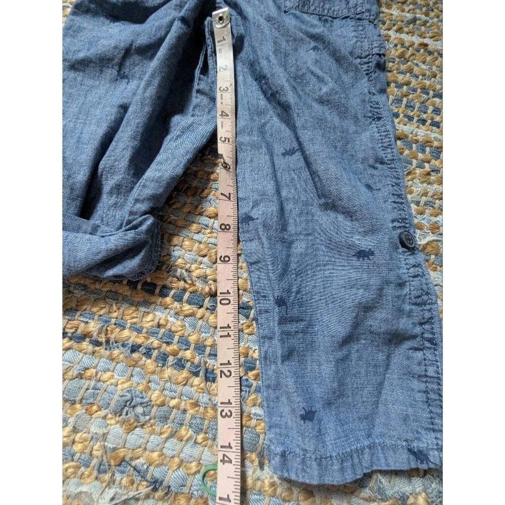 OshKosh Blue Gray Dinosaur Chambray Overalls 4T Girls Corduroy Overalls Lot of 2
